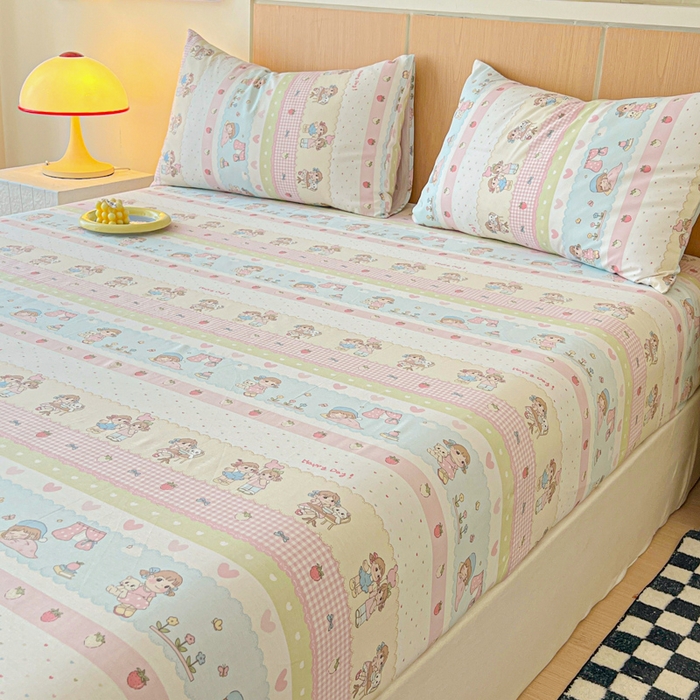 91家纺网 家纺一手货源 找家纺 金丝鸟家纺 2025新款全棉斜纹单床笠 床笠单件 集美卧室