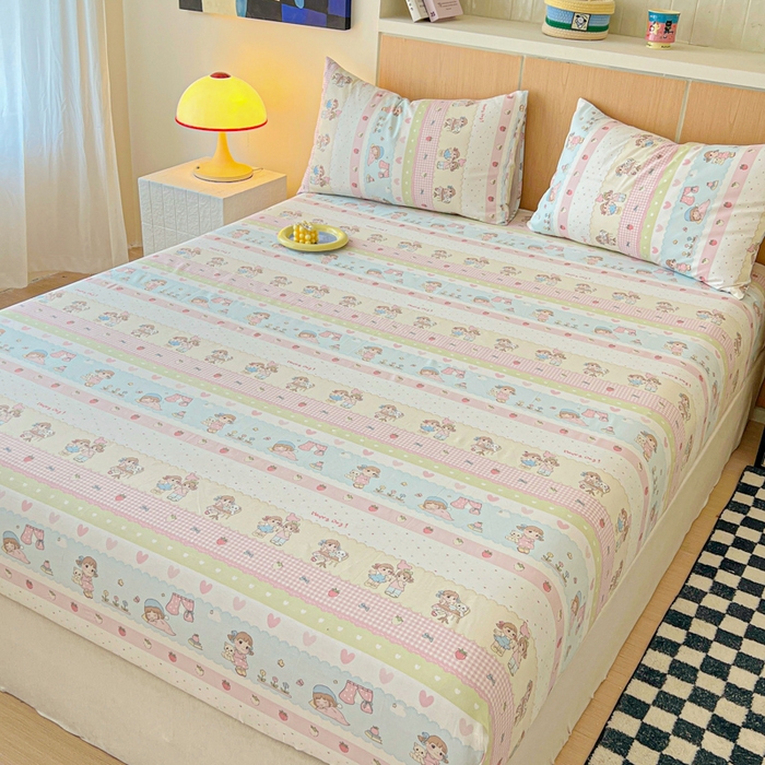 91家纺网 家纺一手货源 找家纺 金丝鸟家纺 2025新款全棉斜纹单床笠 床笠单件 集美卧室