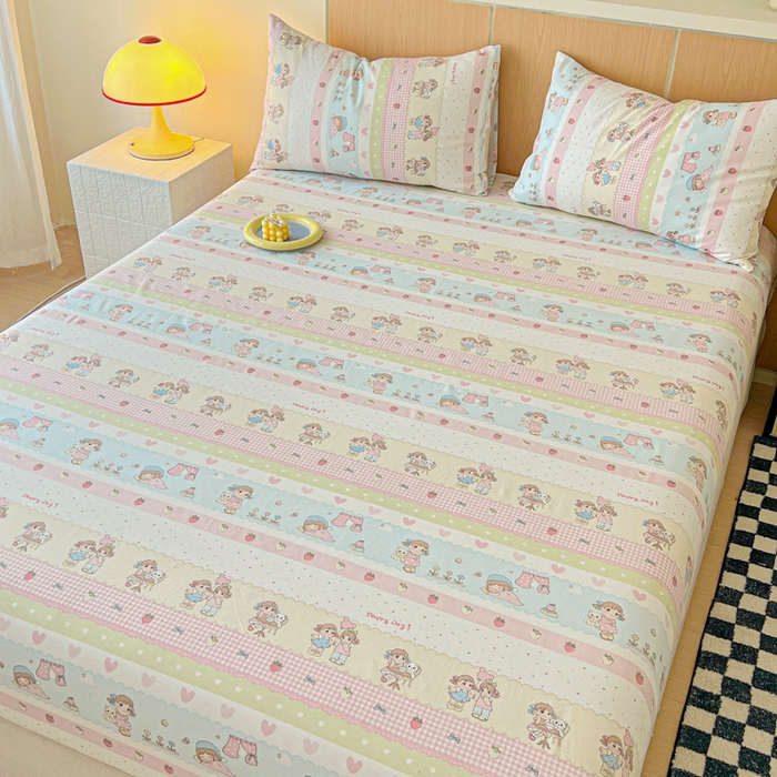 91家纺网 家纺一手货源 找家纺 金丝鸟家纺 2025新款全棉斜纹单床笠 床笠单件 集美卧室