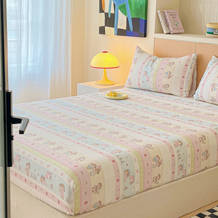 91家纺网 家纺一手货源 找家纺 金丝鸟家纺 2025新款全棉斜纹单床笠 床笠单件 集美卧室