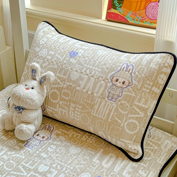 91家纺网 家纺一手货源 找家纺 金丝鸟家纺 2025新款全棉软床垫床褥床盖 拉布兔兔