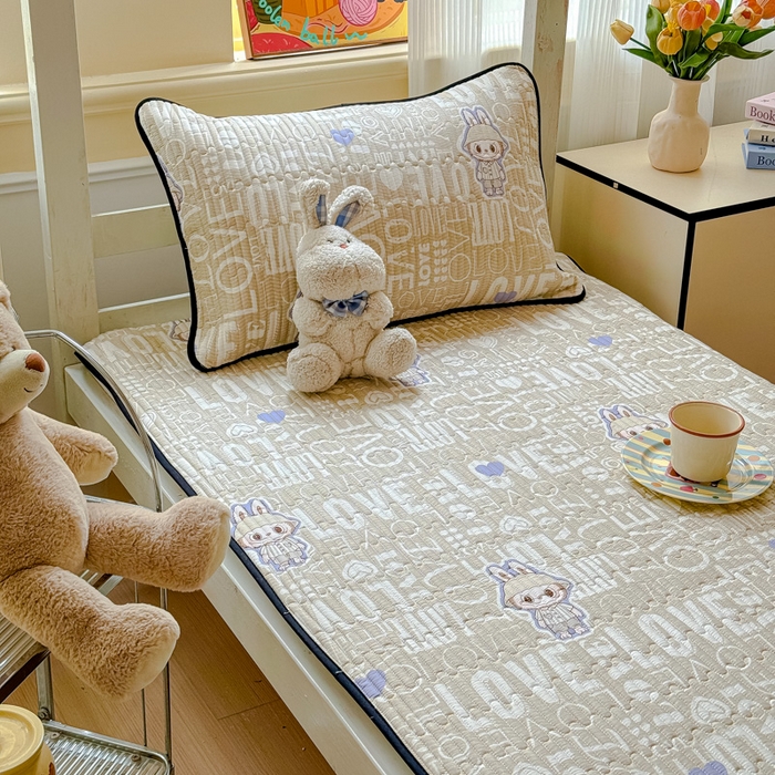 91家纺网 家纺一手货源 找家纺 金丝鸟家纺 2025新款全棉软床垫床褥床盖 拉布兔兔