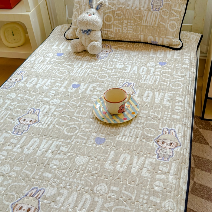 91家纺网 家纺一手货源 找家纺 金丝鸟家纺 2025新款全棉软床垫床褥床盖 拉布兔兔