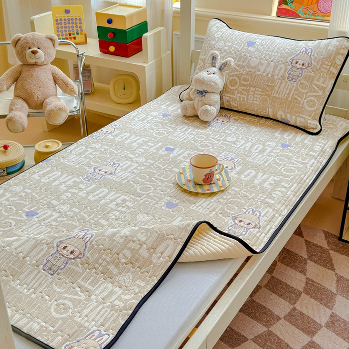 91家纺网 家纺一手货源 找家纺 金丝鸟家纺 2025新款全棉软床垫床褥床盖 拉布兔兔