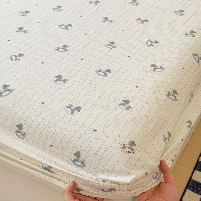 91家纺网 家纺一手货源 找家纺 金丝鸟家纺 2025新款全棉斜纹单床笠 床笠单件 快乐小马