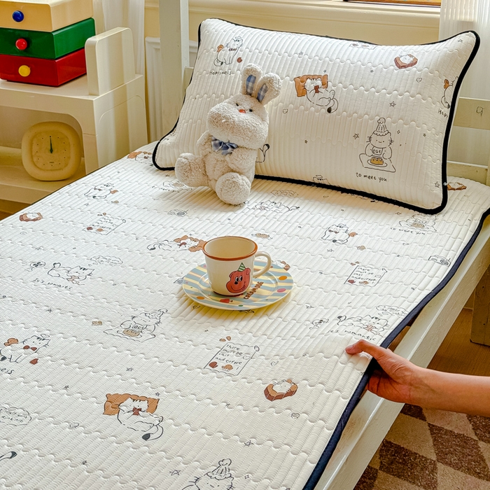 金丝鸟家纺 2025新款全棉软床垫床褥床盖 毛线物语