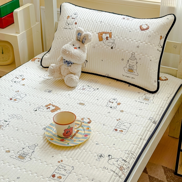 91家纺网 家纺一手货源 找家纺 金丝鸟家纺 2025新款全棉软床垫床褥床盖 毛线物语