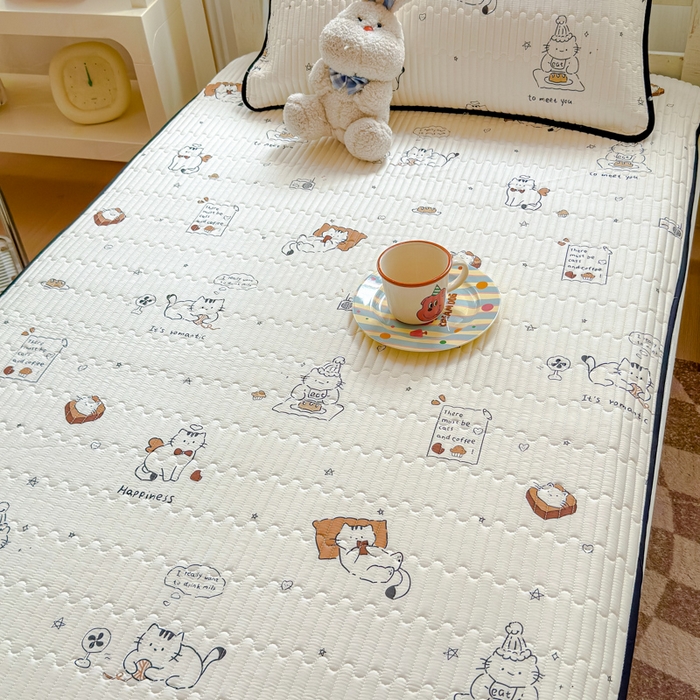 91家纺网 家纺一手货源 找家纺 金丝鸟家纺 2025新款全棉软床垫床褥床盖 毛线物语