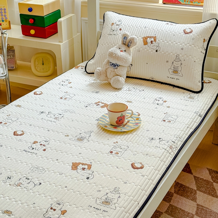 91家纺网 家纺一手货源 找家纺 金丝鸟家纺 2025新款全棉软床垫床褥床盖 毛线物语