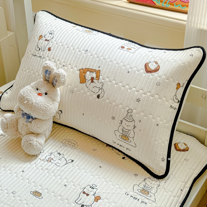 91家纺网 家纺一手货源 找家纺 金丝鸟家纺 2025新款全棉软床垫床褥床盖 毛线物语