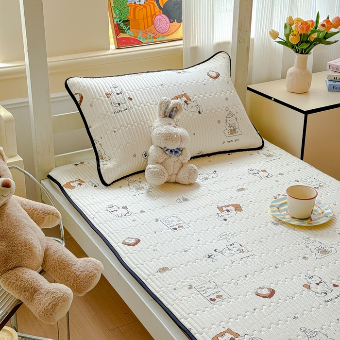 91家纺网 家纺一手货源 找家纺 金丝鸟家纺 2025新款全棉软床垫床褥床盖 毛线物语