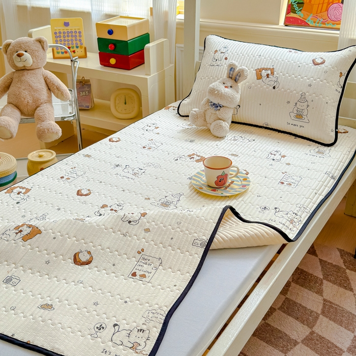 91家纺网 家纺一手货源 找家纺 金丝鸟家纺 2025新款全棉软床垫床褥床盖 毛线物语