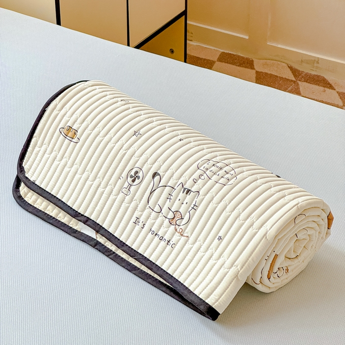 91家纺网 家纺一手货源 找家纺 金丝鸟家纺 2025新款全棉软床垫床褥床盖 毛线物语