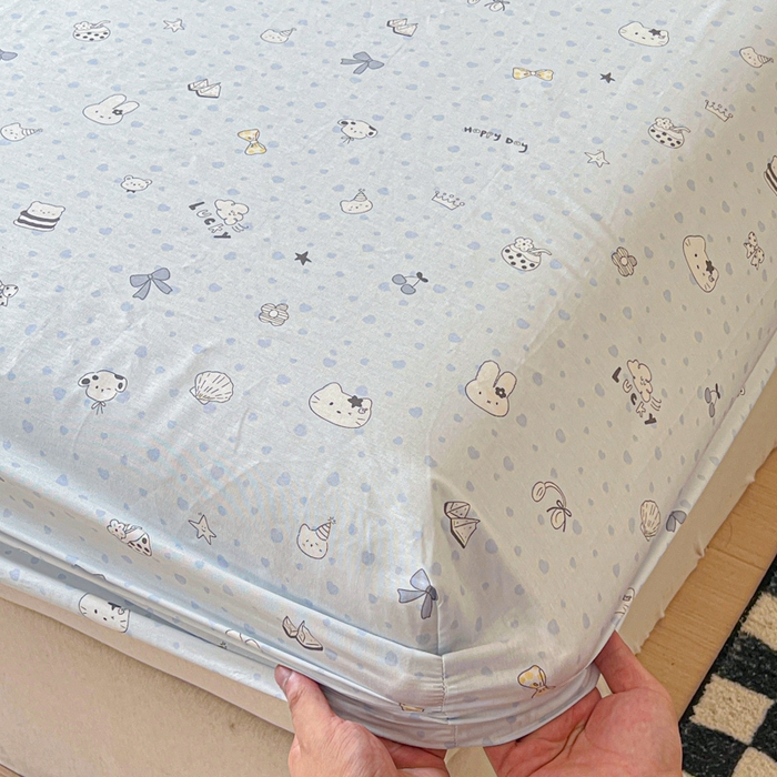 91家纺网 家纺一手货源 找家纺 金丝鸟家纺 2025新款全棉斜纹单床笠 床笠单件 路灯影院