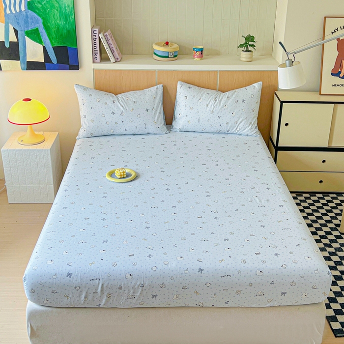 91家纺网 家纺一手货源 找家纺 金丝鸟家纺 2025新款全棉斜纹单床笠 床笠单件 路灯影院