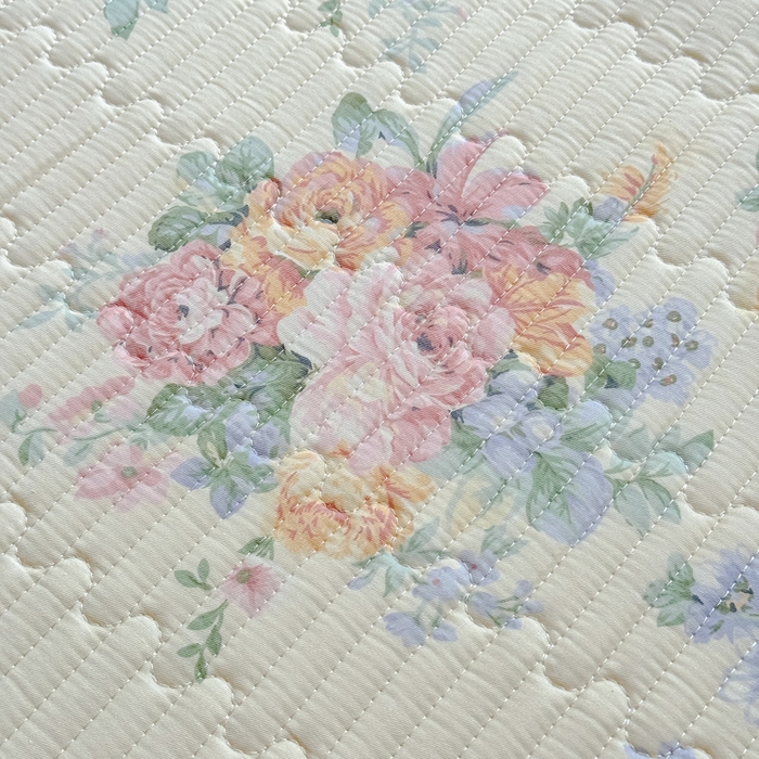 91家纺网 家纺一手货源 找家纺 金丝鸟家纺 2025新款全棉软床垫床褥床盖 玫瑰地图