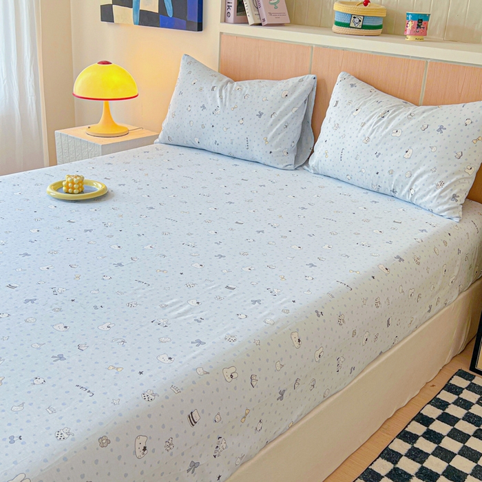 91家纺网 家纺一手货源 找家纺 金丝鸟家纺 2025新款全棉斜纹单床笠 床笠单件 路灯影院