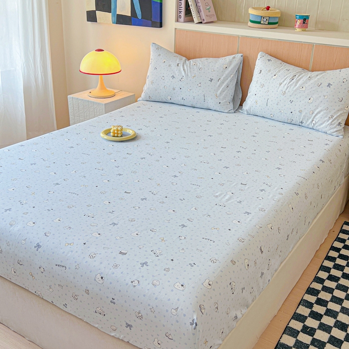 91家纺网 家纺一手货源 找家纺 金丝鸟家纺 2025新款全棉斜纹单床笠 床笠单件 路灯影院