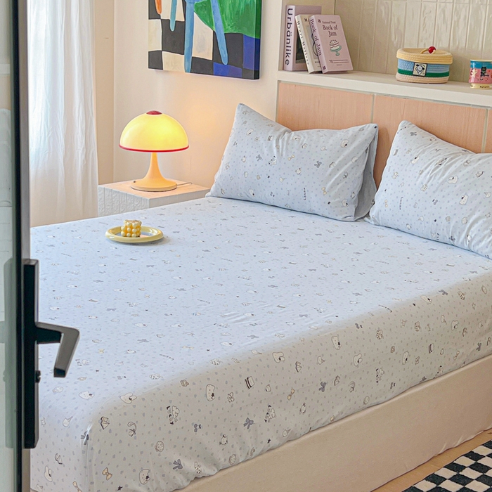 91家纺网 家纺一手货源 找家纺 金丝鸟家纺 2025新款全棉斜纹单床笠 床笠单件 路灯影院