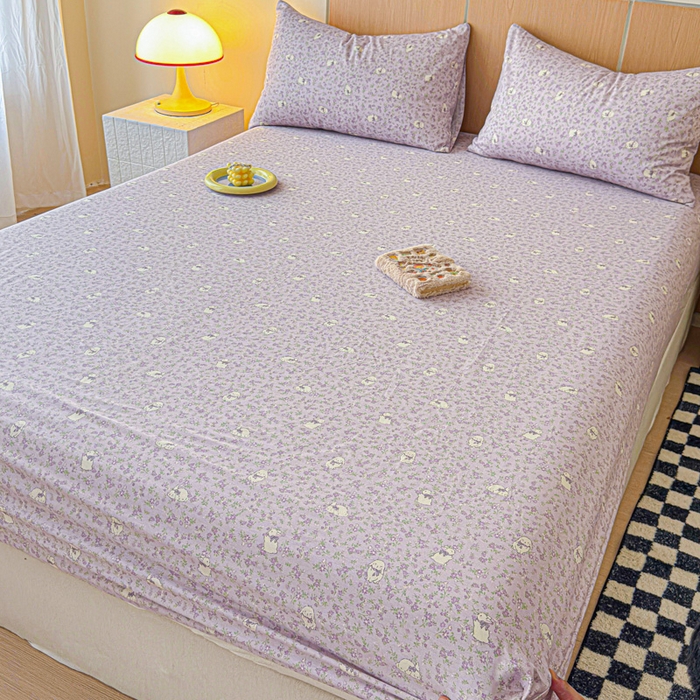 91家纺网 家纺一手货源 找家纺 金丝鸟家纺 2025新款全棉斜纹单床笠 床笠单件 摩伊