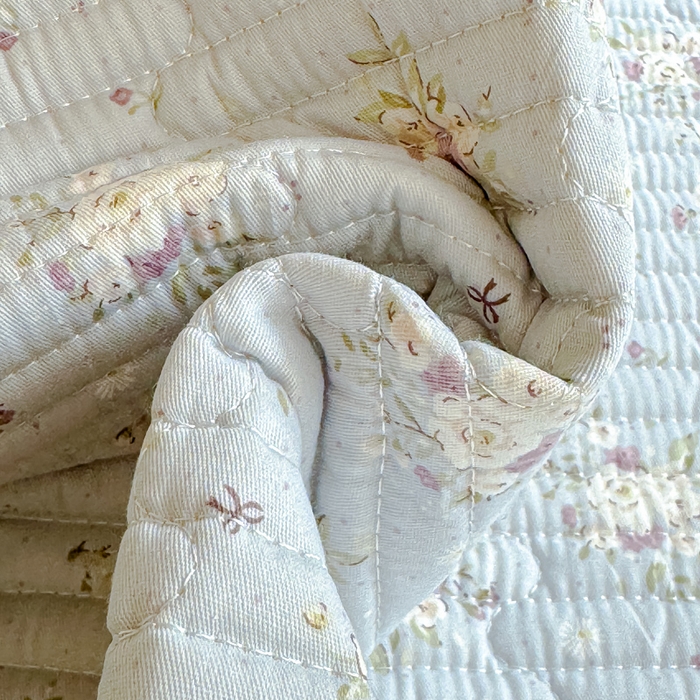 91家纺网 家纺一手货源 找家纺 金丝鸟家纺 2025新款全棉软床垫床褥床盖 浅夏雏菊 灰