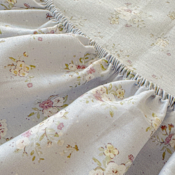 91家纺网 家纺一手货源 找家纺 金丝鸟家纺 2025新款全棉斜纹单床笠 床笠单件 浅夏雏菊-灰