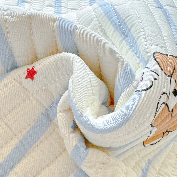 91家纺网 家纺一手货源 找家纺 金丝鸟家纺 2025新款全棉软床垫床褥床盖 糖纸童年