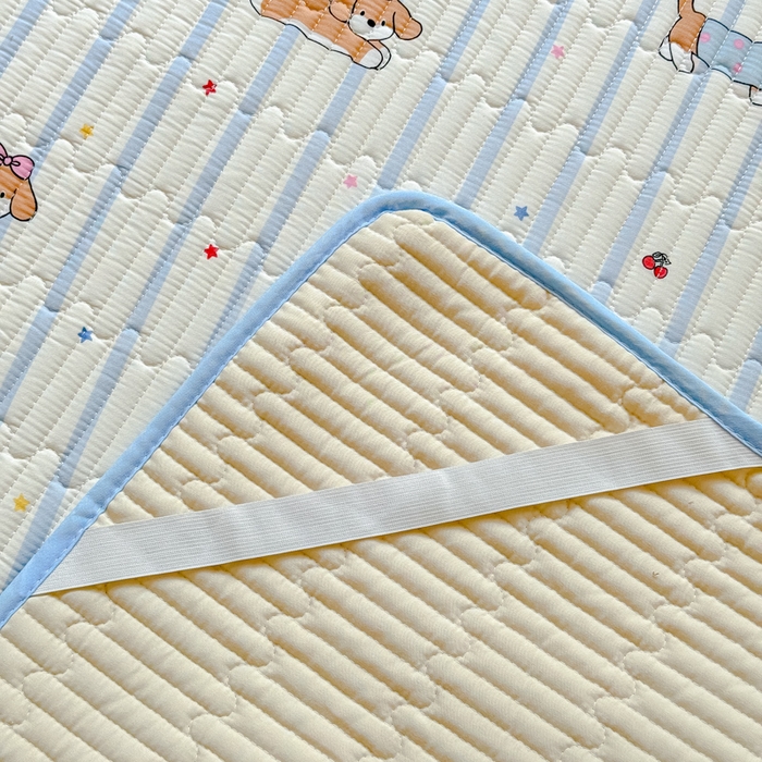 91家纺网 家纺一手货源 找家纺 金丝鸟家纺 2025新款全棉软床垫床褥床盖 糖纸童年