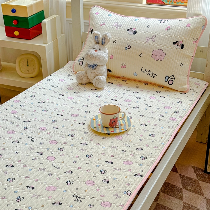 91家纺网 家纺一手货源 找家纺 金丝鸟家纺 2025新款全棉软床垫床褥床盖 甜汪云趣