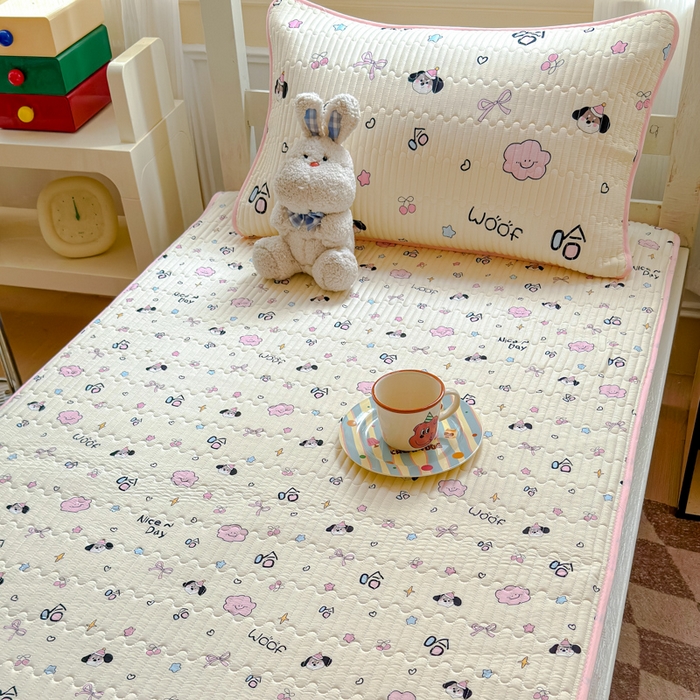 91家纺网 家纺一手货源 找家纺 金丝鸟家纺 2025新款全棉软床垫床褥床盖 甜汪云趣