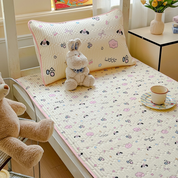 91家纺网 家纺一手货源 找家纺 金丝鸟家纺 2025新款全棉软床垫床褥床盖 甜汪云趣