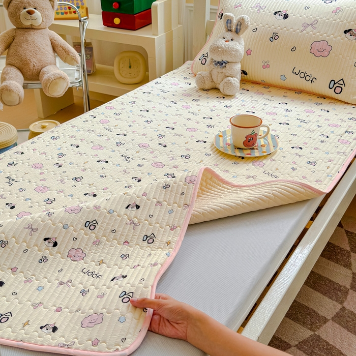 91家纺网 家纺一手货源 找家纺 金丝鸟家纺 2025新款全棉软床垫床褥床盖 甜汪云趣