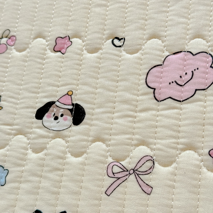 91家纺网 家纺一手货源 找家纺 金丝鸟家纺 2025新款全棉软床垫床褥床盖 甜汪云趣