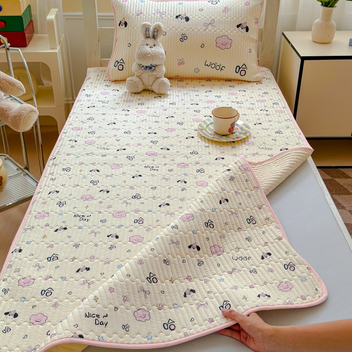 91家纺网 家纺一手货源 找家纺 金丝鸟家纺 2025新款全棉软床垫床褥床盖 甜汪云趣