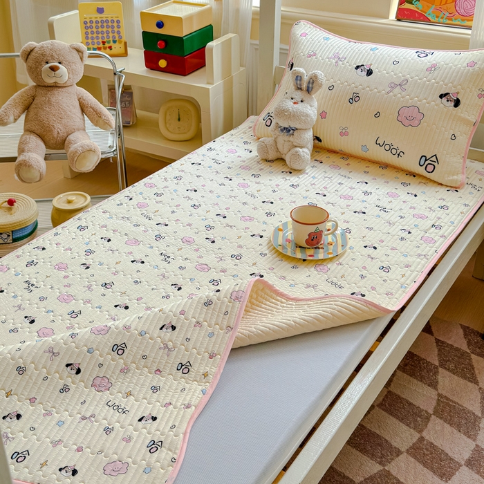 91家纺网 家纺一手货源 找家纺 金丝鸟家纺 2025新款全棉软床垫床褥床盖 甜汪云趣