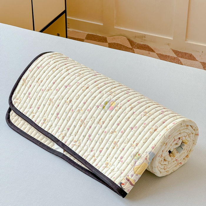 91家纺网 家纺一手货源 找家纺 金丝鸟家纺 2025新款全棉软床垫床褥床盖 星轨漫步