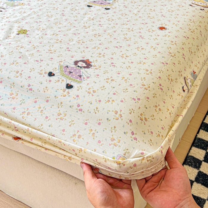 91家纺网 家纺一手货源 找家纺 金丝鸟家纺 2025新款全棉斜纹单床笠 床笠单件 星轨漫步