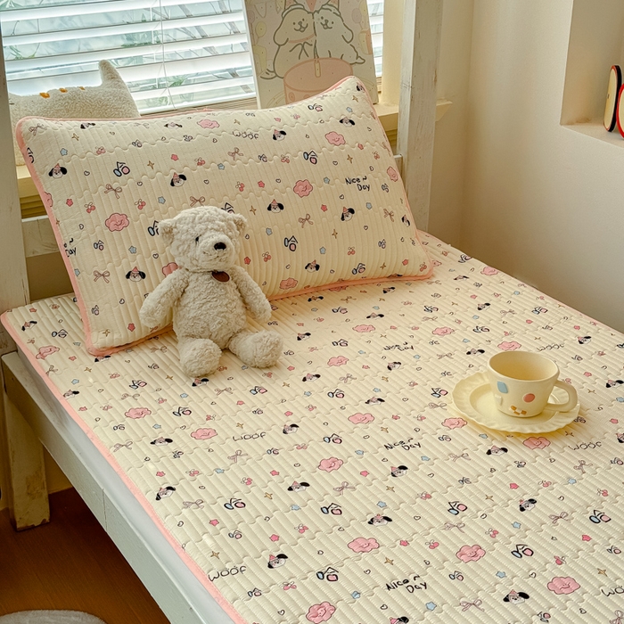 91家纺网 家纺一手货源 找家纺 （总）金丝鸟家纺 2025新款全棉双层纱软床垫床褥床盖