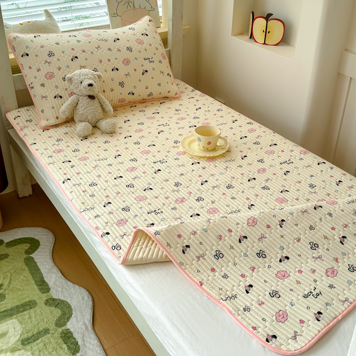 91家纺网 家纺一手货源 找家纺 （总）金丝鸟家纺 2025新款全棉双层纱软床垫床褥床盖