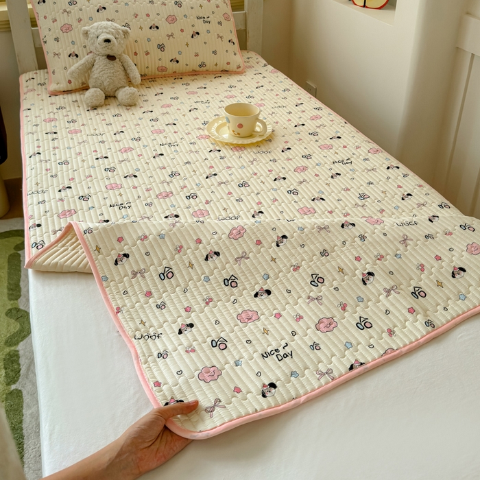 91家纺网 家纺一手货源 找家纺 （总）金丝鸟家纺 2025新款全棉双层纱软床垫床褥床盖