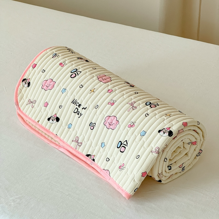 91家纺网 家纺一手货源 找家纺 （总）金丝鸟家纺 2025新款全棉双层纱软床垫床褥床盖