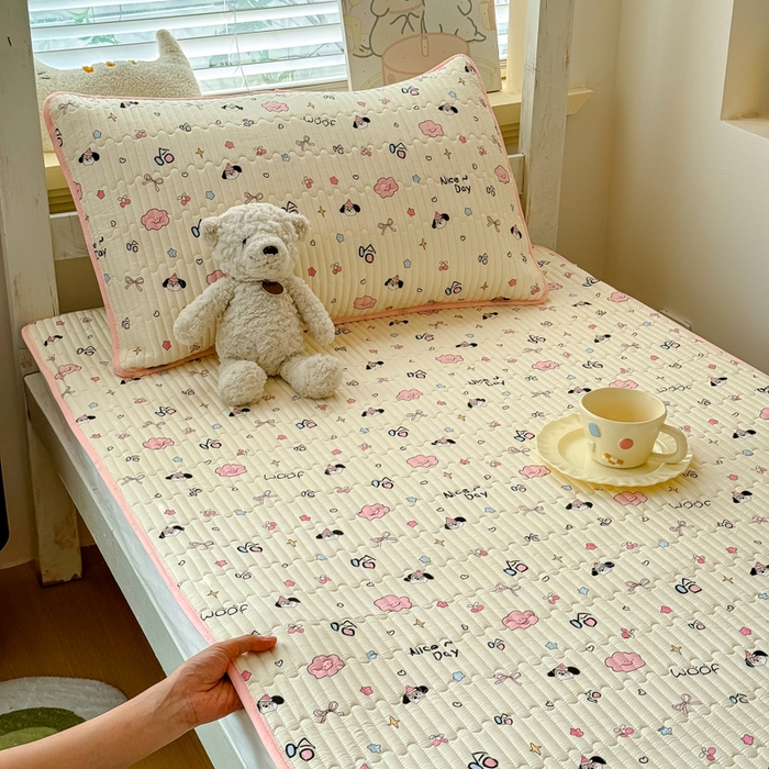 91家纺网 家纺一手货源 找家纺 （总）金丝鸟家纺 2025新款全棉双层纱软床垫床褥床盖