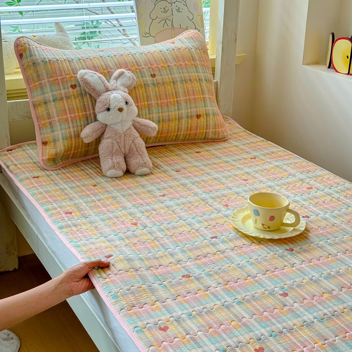 91家纺网 家纺一手货源 找家纺 （总）金丝鸟家纺 2025新款全棉双层纱软床垫床褥床盖