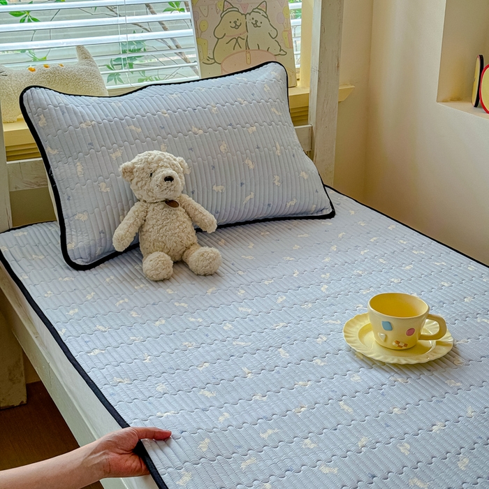 91家纺网 家纺一手货源 找家纺 （总）金丝鸟家纺 2025新款全棉双层纱软床垫床褥床盖