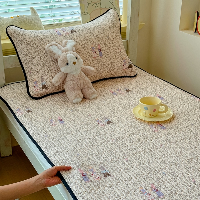 91家纺网 家纺一手货源 找家纺 （总）金丝鸟家纺 2025新款全棉双层纱软床垫床褥床盖