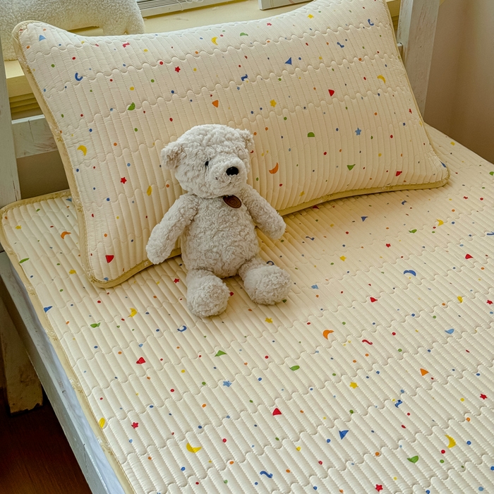 91家纺网 家纺一手货源 找家纺 金丝鸟家纺 2025新款全棉双层纱软床垫床褥床盖 奶酪派