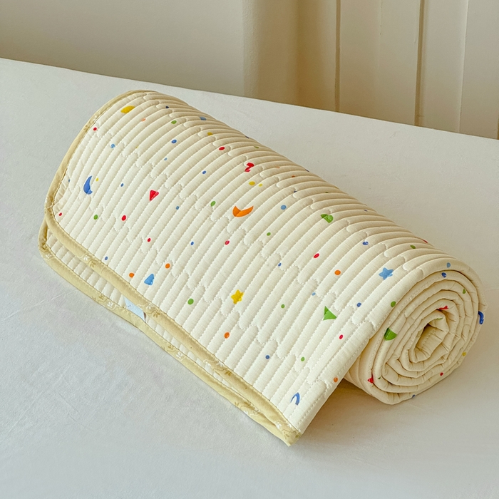 91家纺网 家纺一手货源 找家纺 金丝鸟家纺 2025新款全棉双层纱软床垫床褥床盖 奶酪派