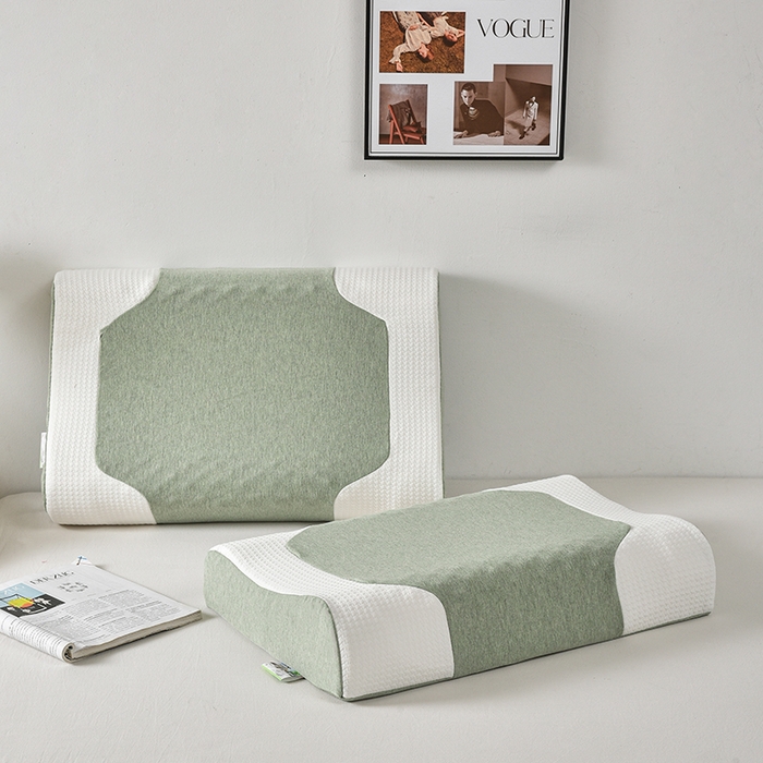 91家纺网 家纺一手货源 找家纺 （总）四川牛皮席 2025新款全棉纯棉拼接乳胶枕 枕头枕芯