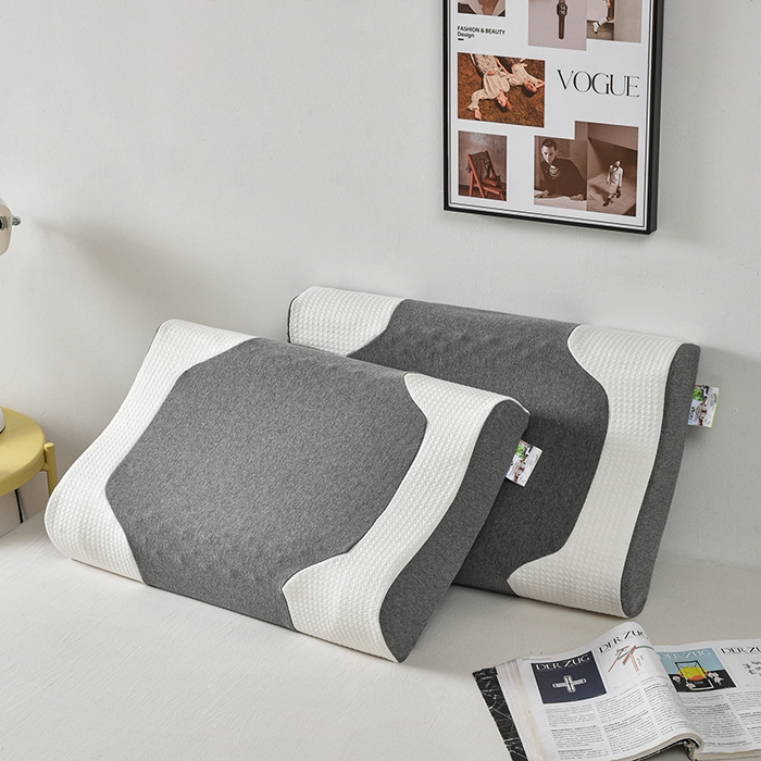 91家纺网 家纺一手货源 找家纺 （总）四川牛皮席 2025新款全棉纯棉拼接乳胶枕 枕头枕芯