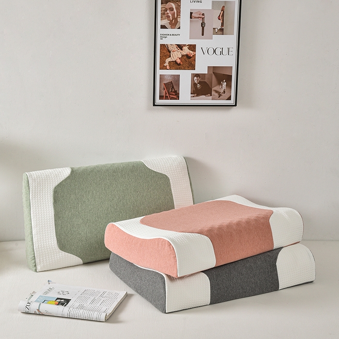 91家纺网 家纺一手货源 找家纺 （总）四川牛皮席 2025新款全棉纯棉拼接乳胶枕 枕头枕芯